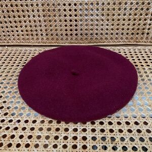 Burgundy Maroon Wool Traditional Ultrabasque French Beret Hat